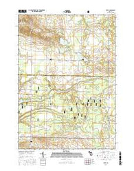 Wiley Michigan Current topographic map, 1:24000 scale, 7.5 X 7.5 Minute, Year 2017