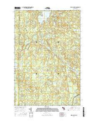 Witch Lake NE Michigan Current topographic map, 1:24000 scale, 7.5 X 7.5 Minute, Year 2016