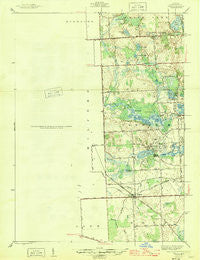 Wixom Michigan Historical topographic map, 1:24000 scale, 7.5 X 7.5 Minute, Year 1945