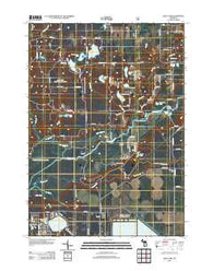 Wolf Lake Michigan Historical topographic map, 1:24000 scale, 7.5 X 7.5 Minute, Year 2012