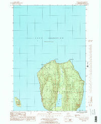 Wood Island Michigan Historical topographic map, 1:24000 scale, 7.5 X 7.5 Minute, Year 1985