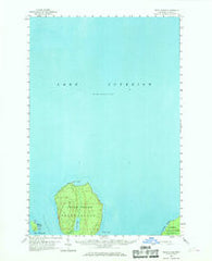 Wood Island Michigan Historical topographic map, 1:62500 scale, 15 X 15 Minute, Year 1958