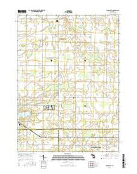 Woodbury Michigan Current topographic map, 1:24000 scale, 7.5 X 7.5 Minute, Year 2016