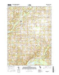 Woodland Michigan Current topographic map, 1:24000 scale, 7.5 X 7.5 Minute, Year 2016