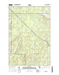 Woodlawn Michigan Current topographic map, 1:24000 scale, 7.5 X 7.5 Minute, Year 2016