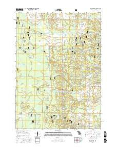 Woodville Michigan Current topographic map, 1:24000 scale, 7.5 X 7.5 Minute, Year 2017