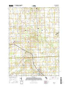 Yale Michigan Current topographic map, 1:24000 scale, 7.5 X 7.5 Minute, Year 2016