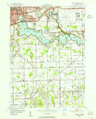 Ypsilanti East Michigan Historical topographic map, 1:24000 scale, 7.5 X 7.5 Minute, Year 1953