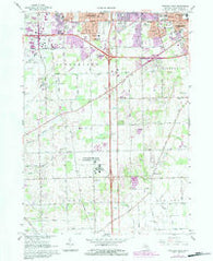 Ypsilanti West Michigan Historical topographic map, 1:24000 scale, 7.5 X 7.5 Minute, Year 1967