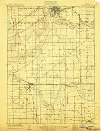 Ypsilanti Michigan Historical topographic map, 1:62500 scale, 15 X 15 Minute, Year 1906
