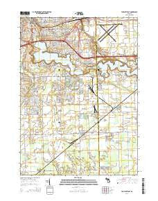 Ypsilanti East Michigan Historical topographic map, 1:24000 scale, 7.5 X 7.5 Minute, Year 2014