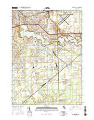 Ypsilanti East Michigan Current topographic map, 1:24000 scale, 7.5 X 7.5 Minute, Year 2017