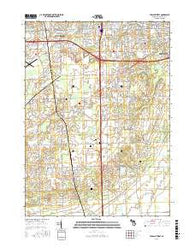 Ypsilanti West Michigan Current topographic map, 1:24000 scale, 7.5 X 7.5 Minute, Year 2017