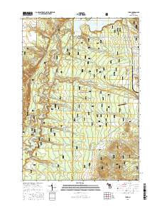 Yuma Michigan Current topographic map, 1:24000 scale, 7.5 X 7.5 Minute, Year 2016