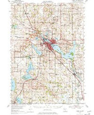Albert Lea Minnesota Historical topographic map, 1:62500 scale, 15 X 15 Minute, Year 1954