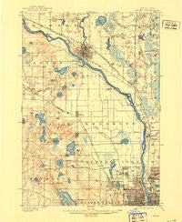 Anoka Minnesota Historical topographic map, 1:62500 scale, 15 X 15 Minute, Year 1902