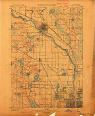 Anoka Minnesota Historical topographic map, 1:62500 scale, 15 X 15 Minute, Year 1902