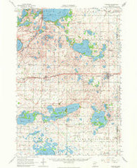 Atwater Minnesota Historical topographic map, 1:62500 scale, 15 X 15 Minute, Year 1956