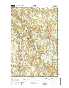 Aure Minnesota Current topographic map, 1:24000 scale, 7.5 X 7.5 Minute, Year 2016