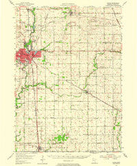 Austin Minnesota Historical topographic map, 1:62500 scale, 15 X 15 Minute, Year 1954