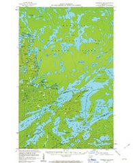 Basswood Lake Minnesota Historical topographic map, 1:62500 scale, 15 X 15 Minute, Year 1957