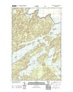Basswood Lake West Minnesota Historical topographic map, 1:24000 scale, 7.5 X 7.5 Minute, Year 2013