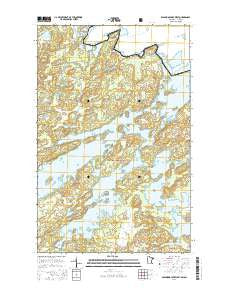 Basswood Lake West Minnesota Current topographic map, 1:24000 scale, 7.5 X 7.5 Minute, Year 2016