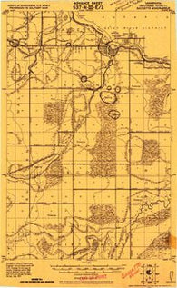 Baudette Minnesota Historical topographic map, 1:62500 scale, 15 X 15 Minute, Year 1921