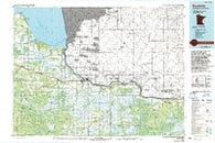 Baudette Minnesota Historical topographic map, 1:100000 scale, 30 X 60 Minute, Year 1976
