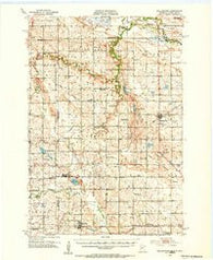 Bellingham Minnesota Historical topographic map, 1:62500 scale, 15 X 15 Minute, Year 1953