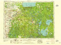 Bemidji Minnesota Historical topographic map, 1:250000 scale, 1 X 2 Degree, Year 1958