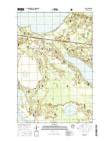 Bena Minnesota Current topographic map, 1:24000 scale, 7.5 X 7.5 Minute, Year 2016