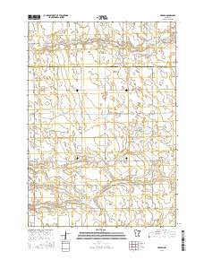 Bergen Minnesota Current topographic map, 1:24000 scale, 7.5 X 7.5 Minute, Year 2016