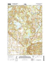 Big Basswood Lake Minnesota Current topographic map, 1:24000 scale, 7.5 X 7.5 Minute, Year 2016