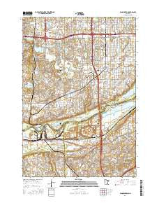 Bloomington Minnesota Current topographic map, 1:24000 scale, 7.5 X 7.5 Minute, Year 2016