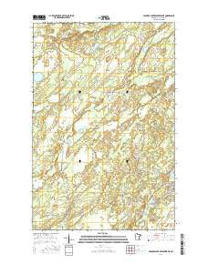 Boulder Lake Reservoir NE Minnesota Current topographic map, 1:24000 scale, 7.5 X 7.5 Minute, Year 2016