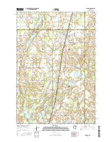Braham Minnesota Current topographic map, 1:24000 scale, 7.5 X 7.5 Minute, Year 2016