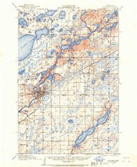 Brainerd Minnesota Historical topographic map, 1:62500 scale, 15 X 15 Minute, Year 1915