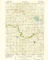 Bricelyn Minnesota Historical topographic map, 1:62500 scale, 15 X 15 Minute, Year 1955