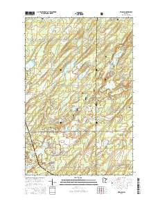 Brimson Minnesota Current topographic map, 1:24000 scale, 7.5 X 7.5 Minute, Year 2016