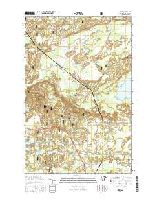 Britt Minnesota Current topographic map, 1:24000 scale, 7.5 X 7.5 Minute, Year 2016