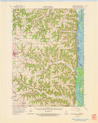Brownsville Minnesota Historical topographic map, 1:62500 scale, 15 X 15 Minute, Year 1956