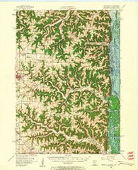 Brownsville Minnesota Historical topographic map, 1:62500 scale, 15 X 15 Minute, Year 1956