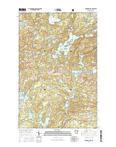 Cherokee Lake Minnesota Current topographic map, 1:24000 scale, 7.5 X 7.5 Minute, Year 2016