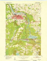 Cloquet Minnesota Historical topographic map, 1:24000 scale, 7.5 X 7.5 Minute, Year 1954