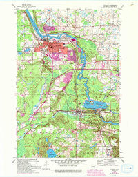Cloquet Minnesota Historical topographic map, 1:24000 scale, 7.5 X 7.5 Minute, Year 1954