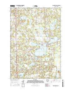 Coon Lake Beach Minnesota Current topographic map, 1:24000 scale, 7.5 X 7.5 Minute, Year 2016