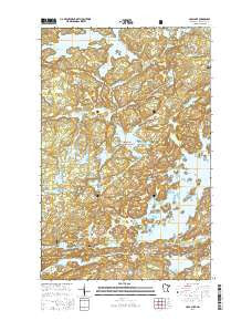 Crab Lake Minnesota Current topographic map, 1:24000 scale, 7.5 X 7.5 Minute, Year 2016