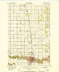 Crookston Minnesota Historical topographic map, 1:62500 scale, 15 X 15 Minute, Year 1953