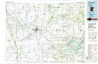 Crookston Minnesota Historical topographic map, 1:100000 scale, 30 X 60 Minute, Year 1984